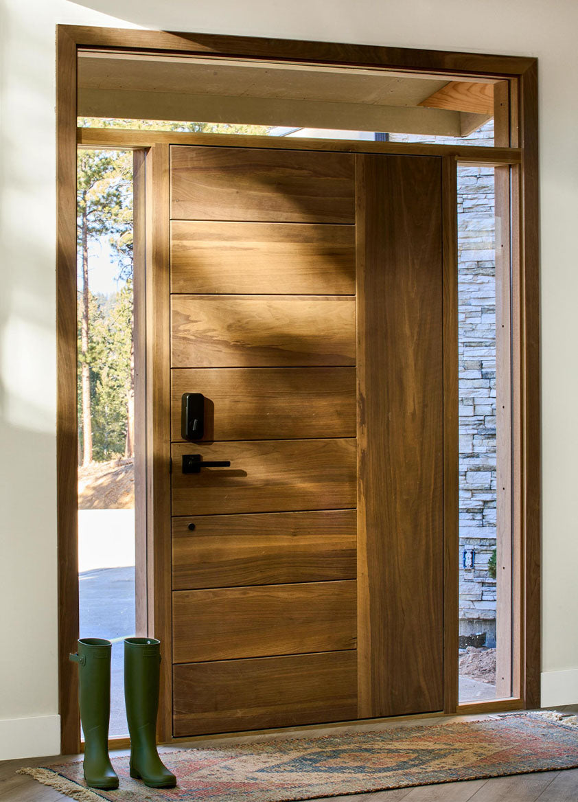 Peninsula Modern Front Door with Side Lights