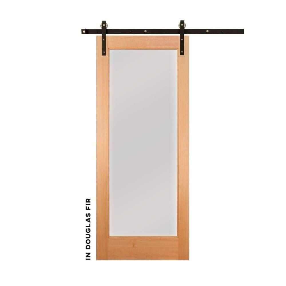 Single Panel Sliding Glass Barn Doors - Sliding Barn Door Hardware by RealCraft