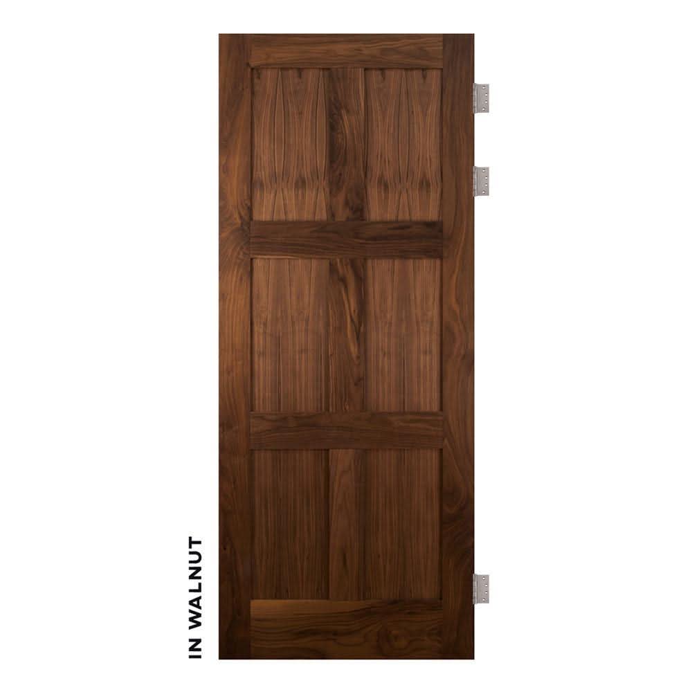 Mid-Century Modern 6 Panel Swinging Interior Door